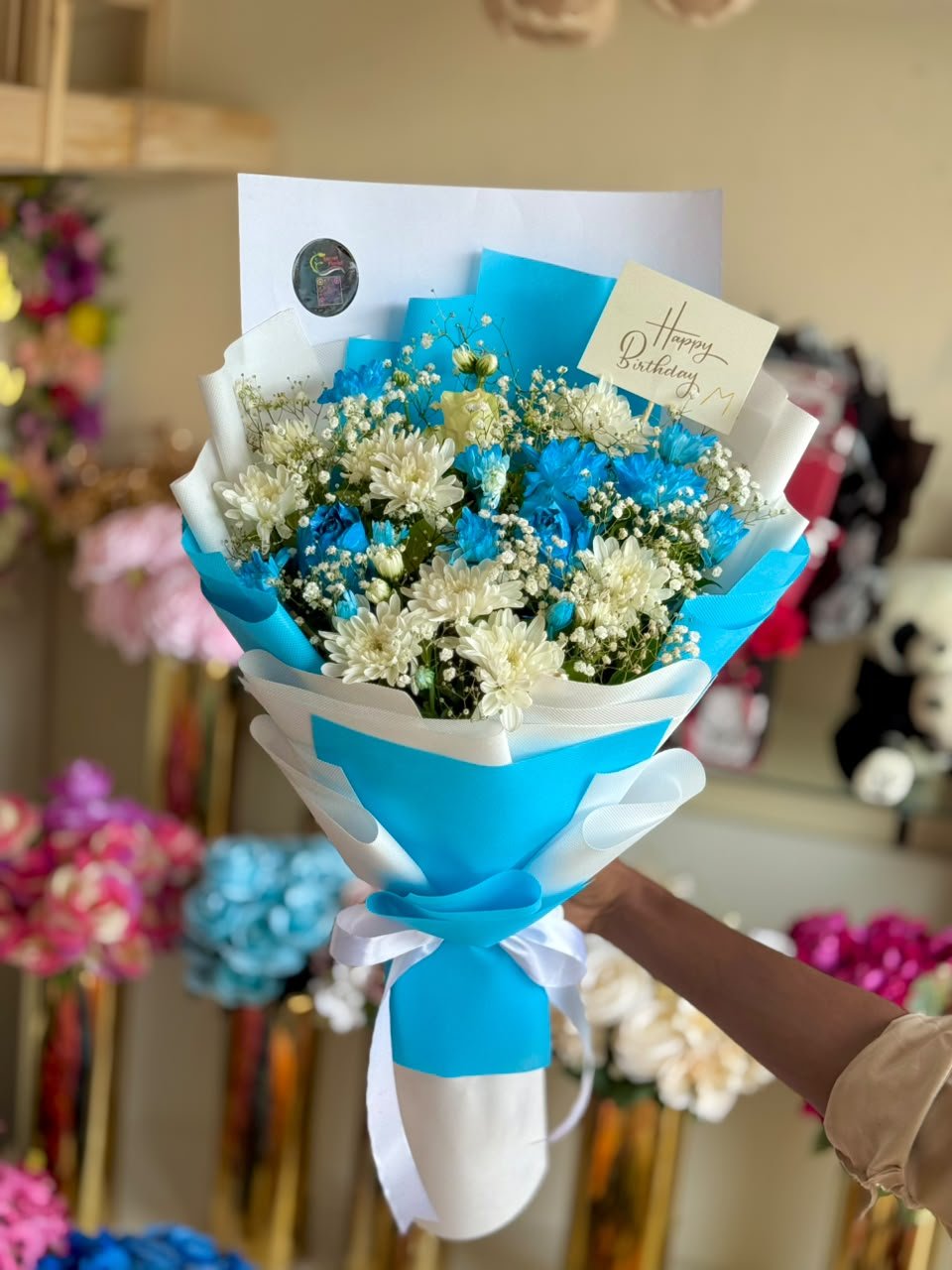 Imported Chrysanthemum & Rose Bouquet - Image 1