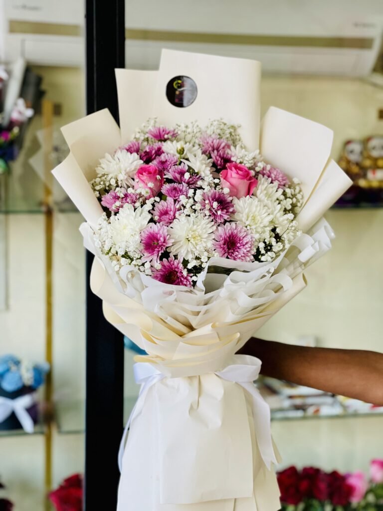 Pink Rose Chrysanthemum Charm