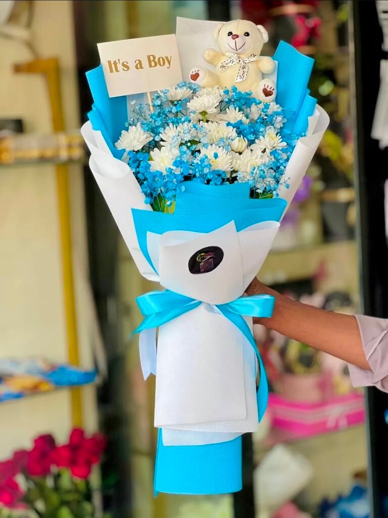 Blue Teddy Bloom