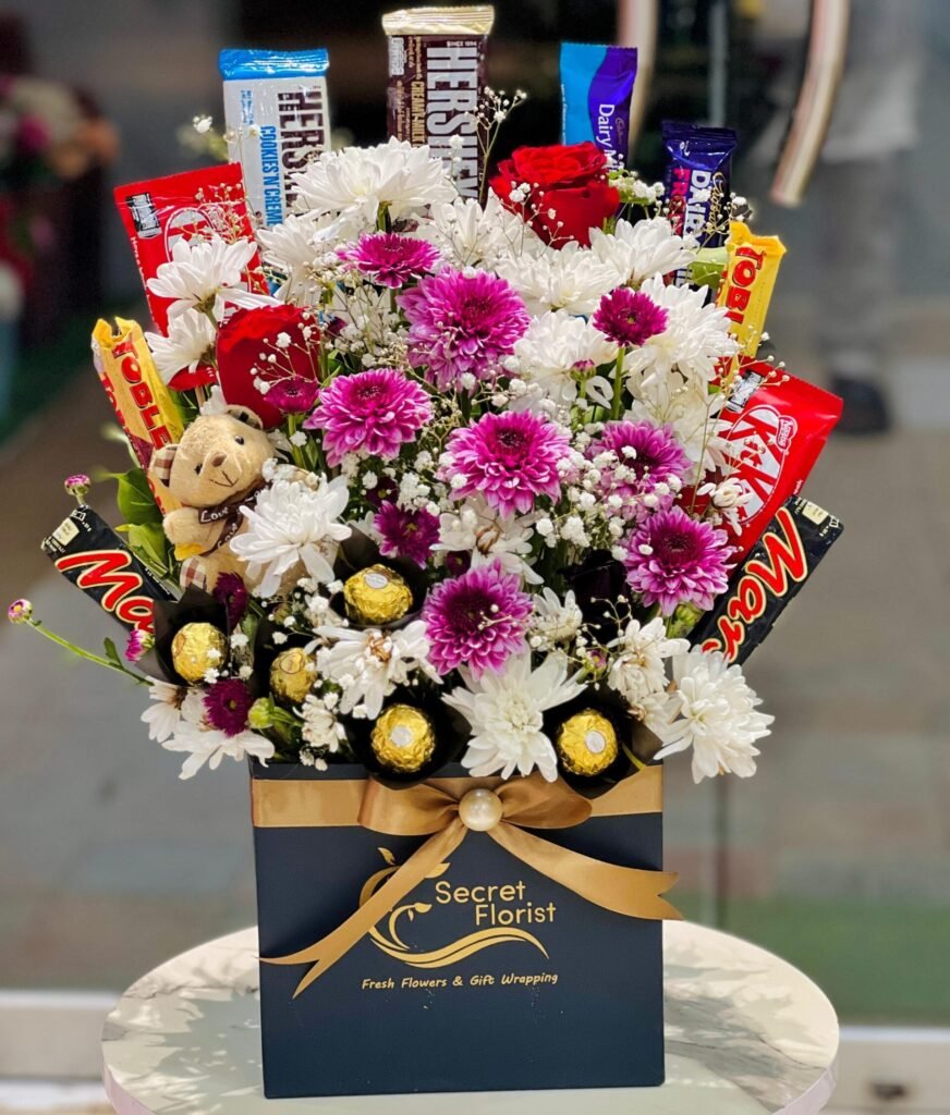 Red Rose & Chocolate Teddy Gift Box
