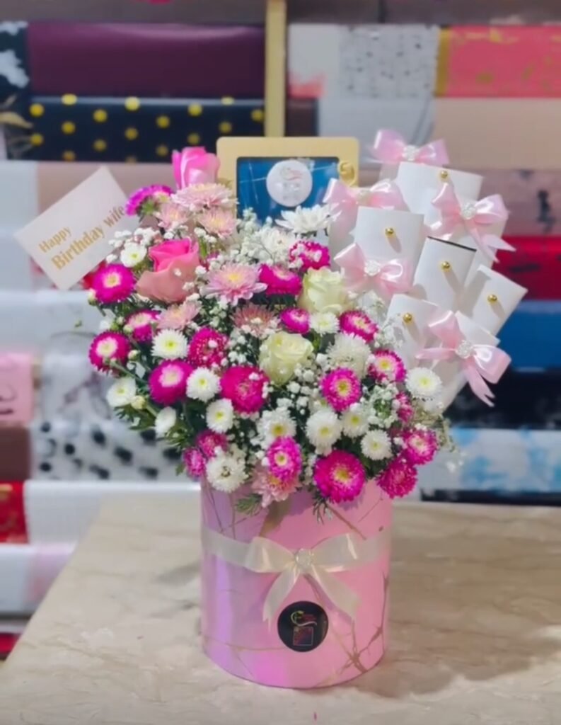 Rose, Aster & Chocolate Memory Box