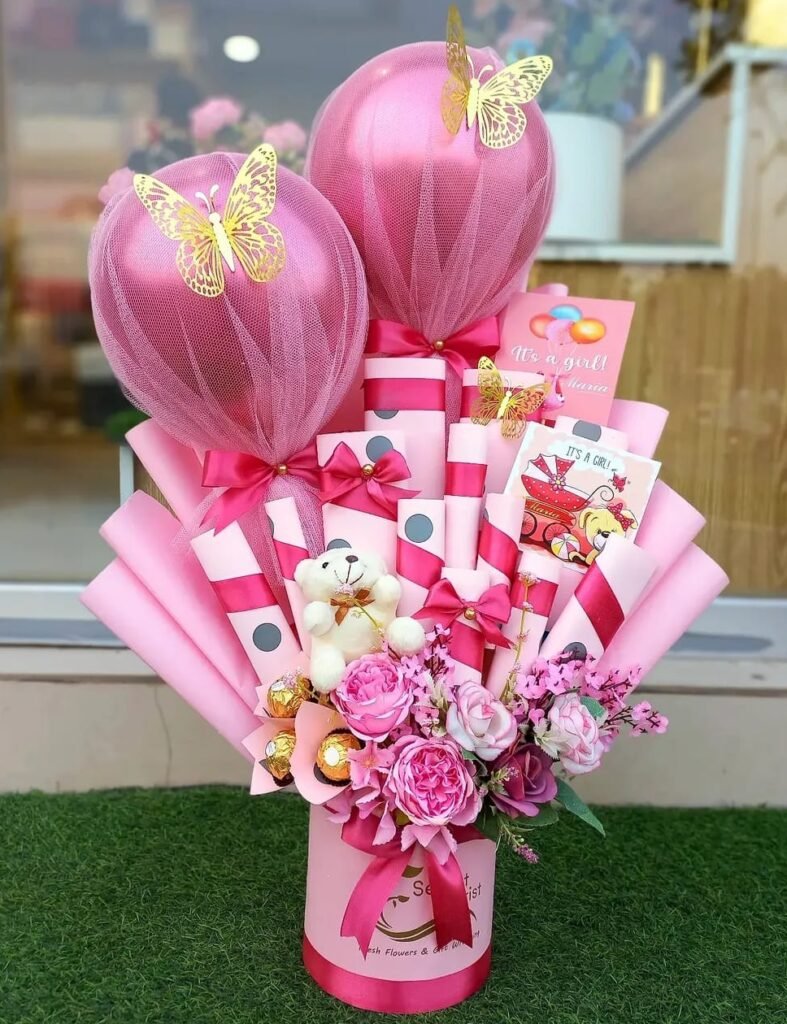 Chocolate, Teddy & Balloon Celebration Box