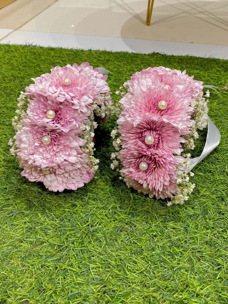 Pink Imported Chrysanthemum Gajra Pair