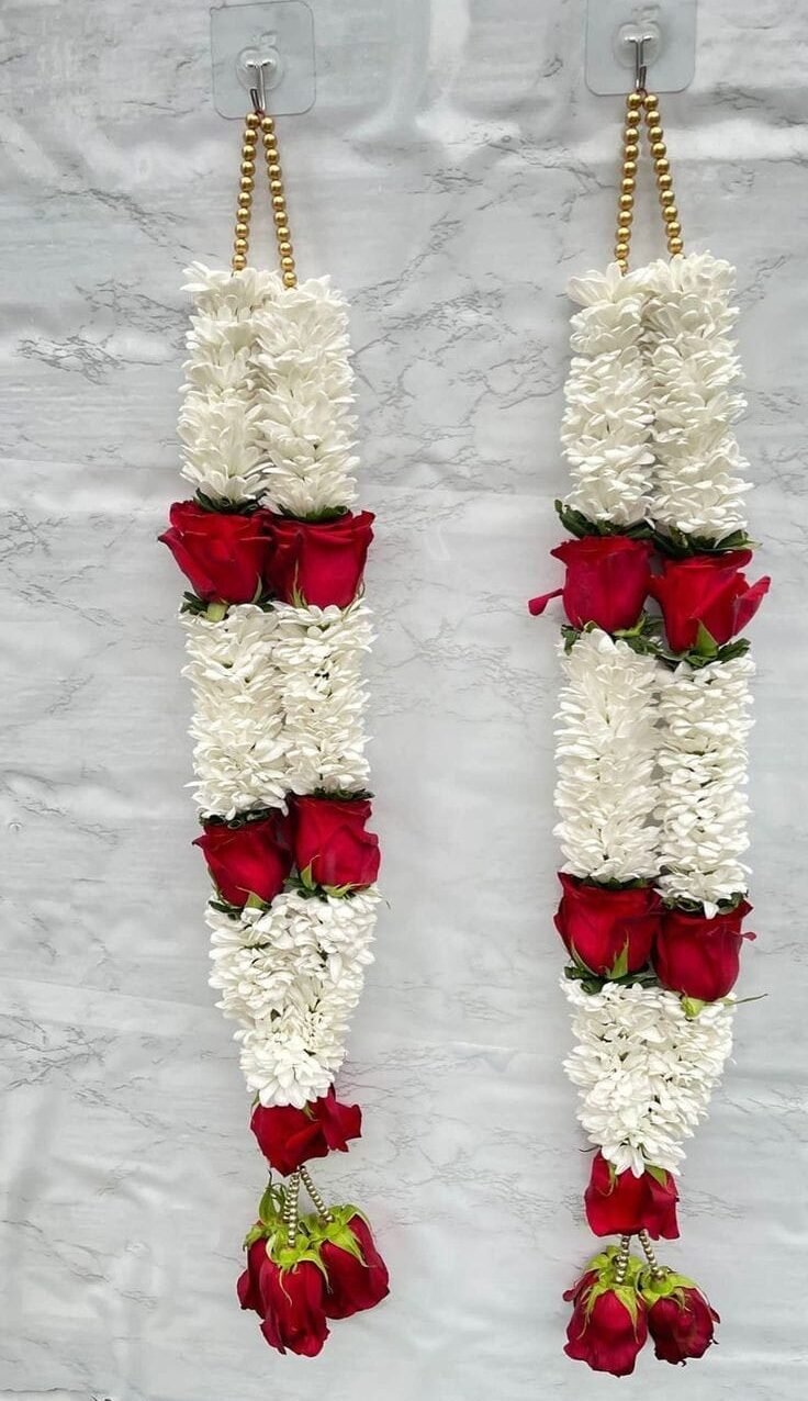 Premium Imported Rose & Chrysanthemum Floral Mala - Image 1
