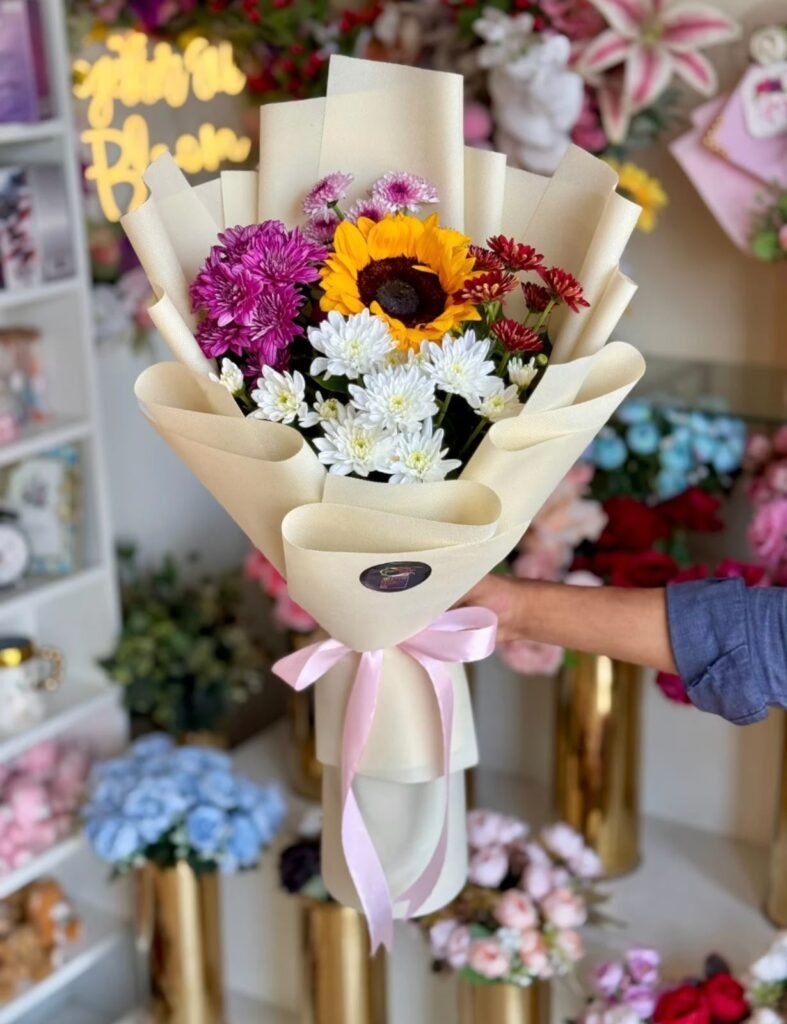 Imported Chrysanthemum & Sunflower Bouquet