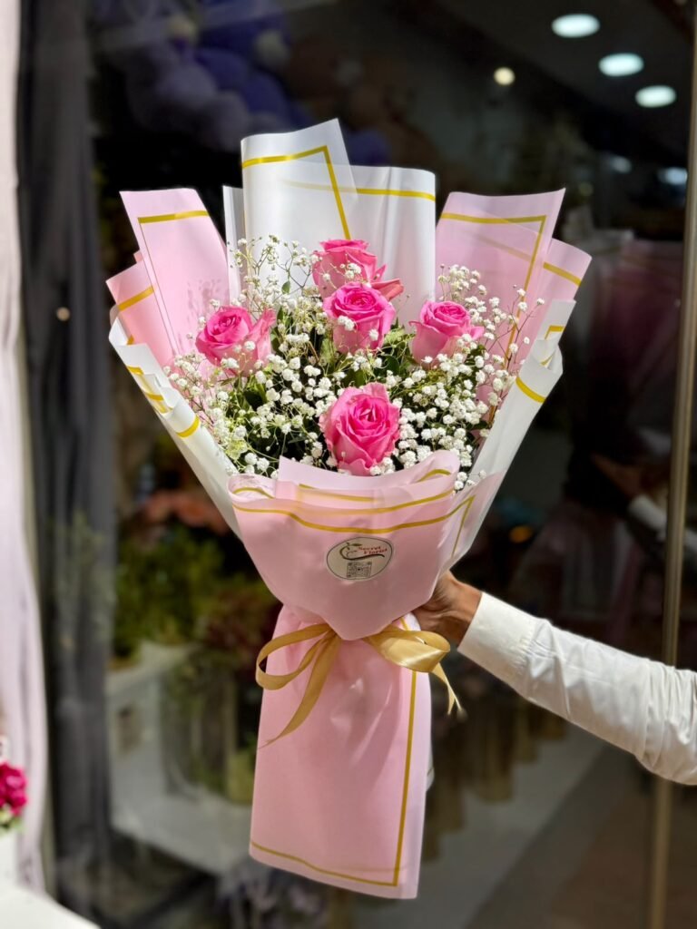 Five Imported Roses Bouquet