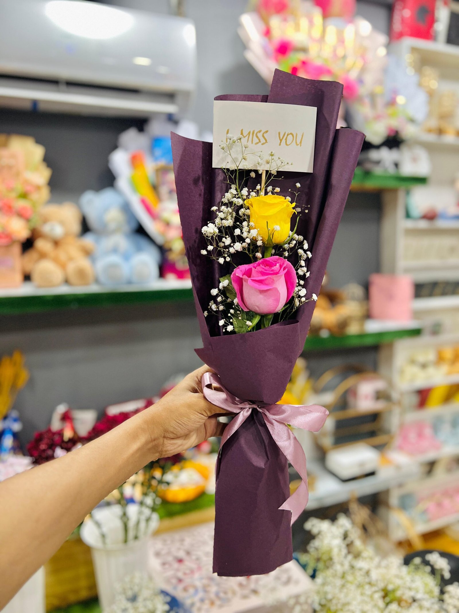 Petite Imported Roses Bouquet - Image 1