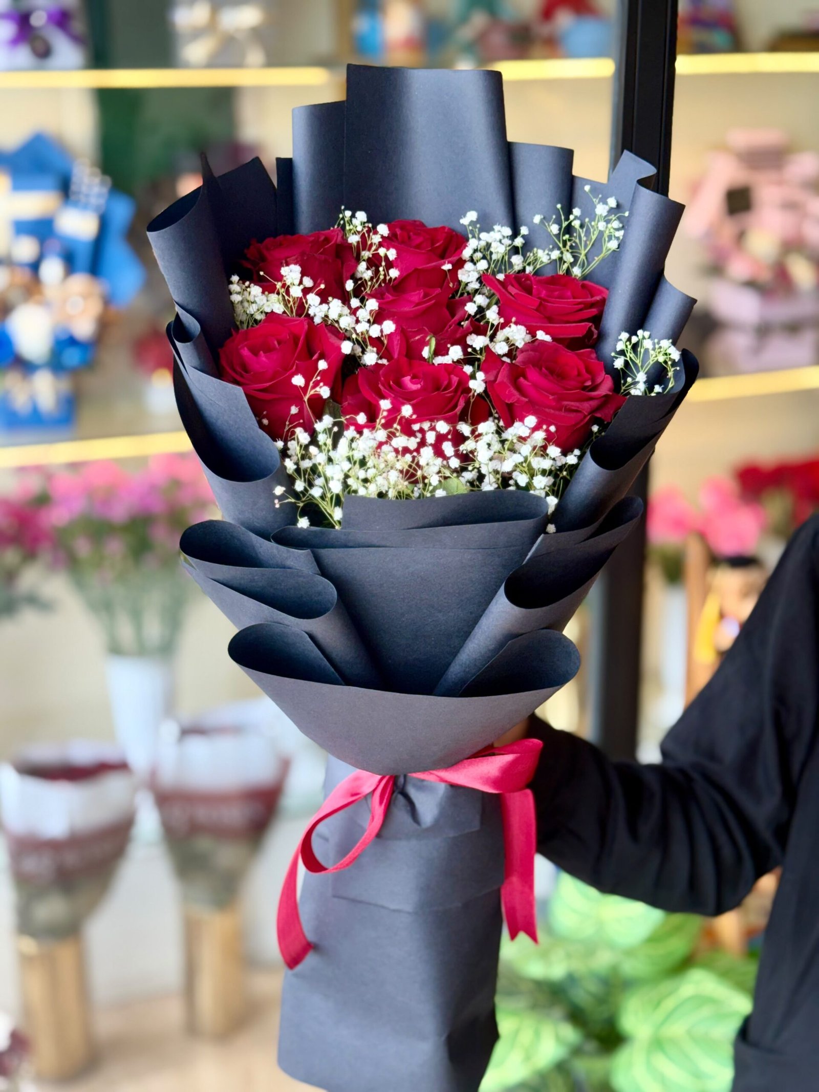 Imported Red Roses Bouquet - Image 1