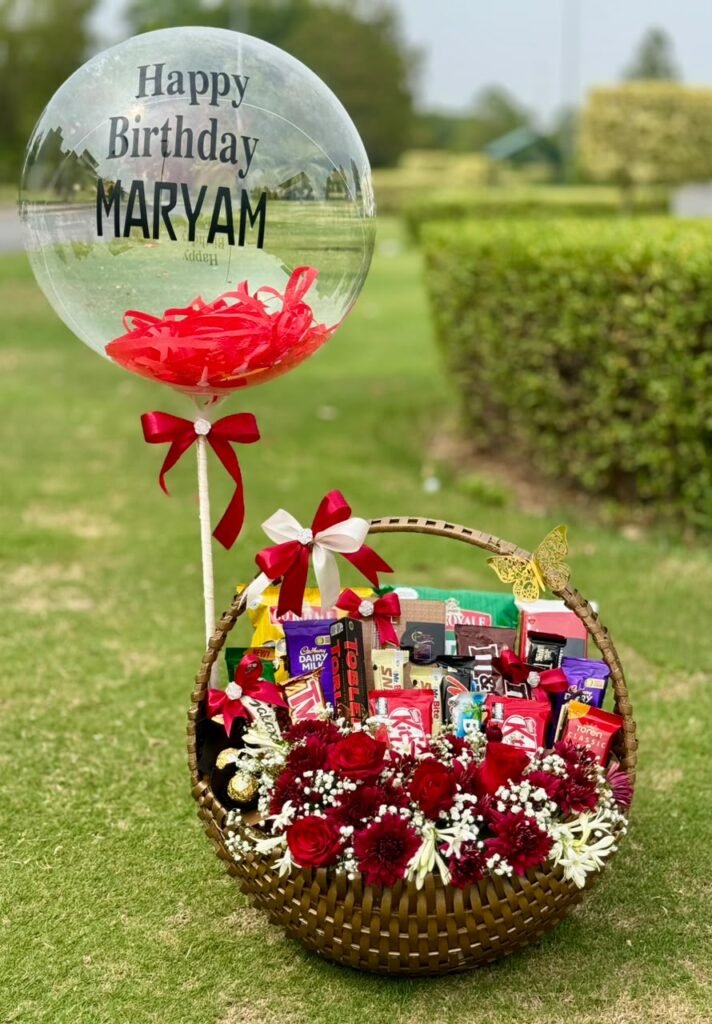 Imported Chocolate & Roses Basket